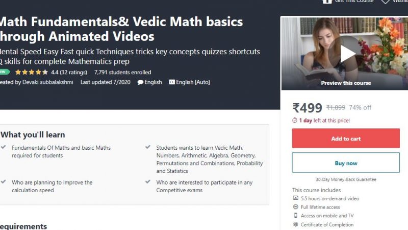 Learn all the basic concepts of Maths with the help of Animated Videos